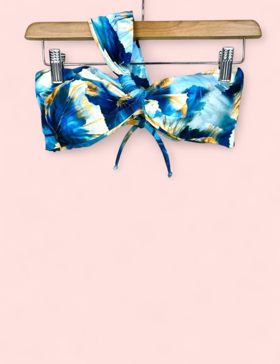 Traje de Baño Top Asimétrico Estampado - Chiara