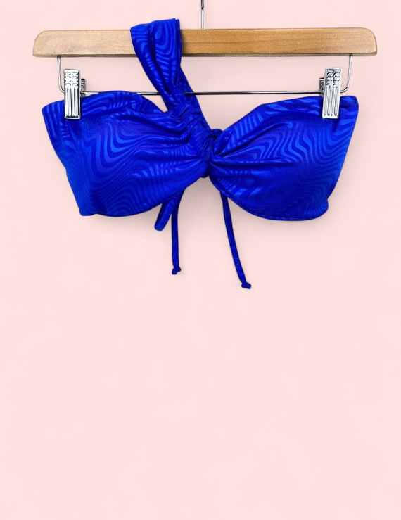 Bikini Top Asimétrico Azul Rey - Chiara